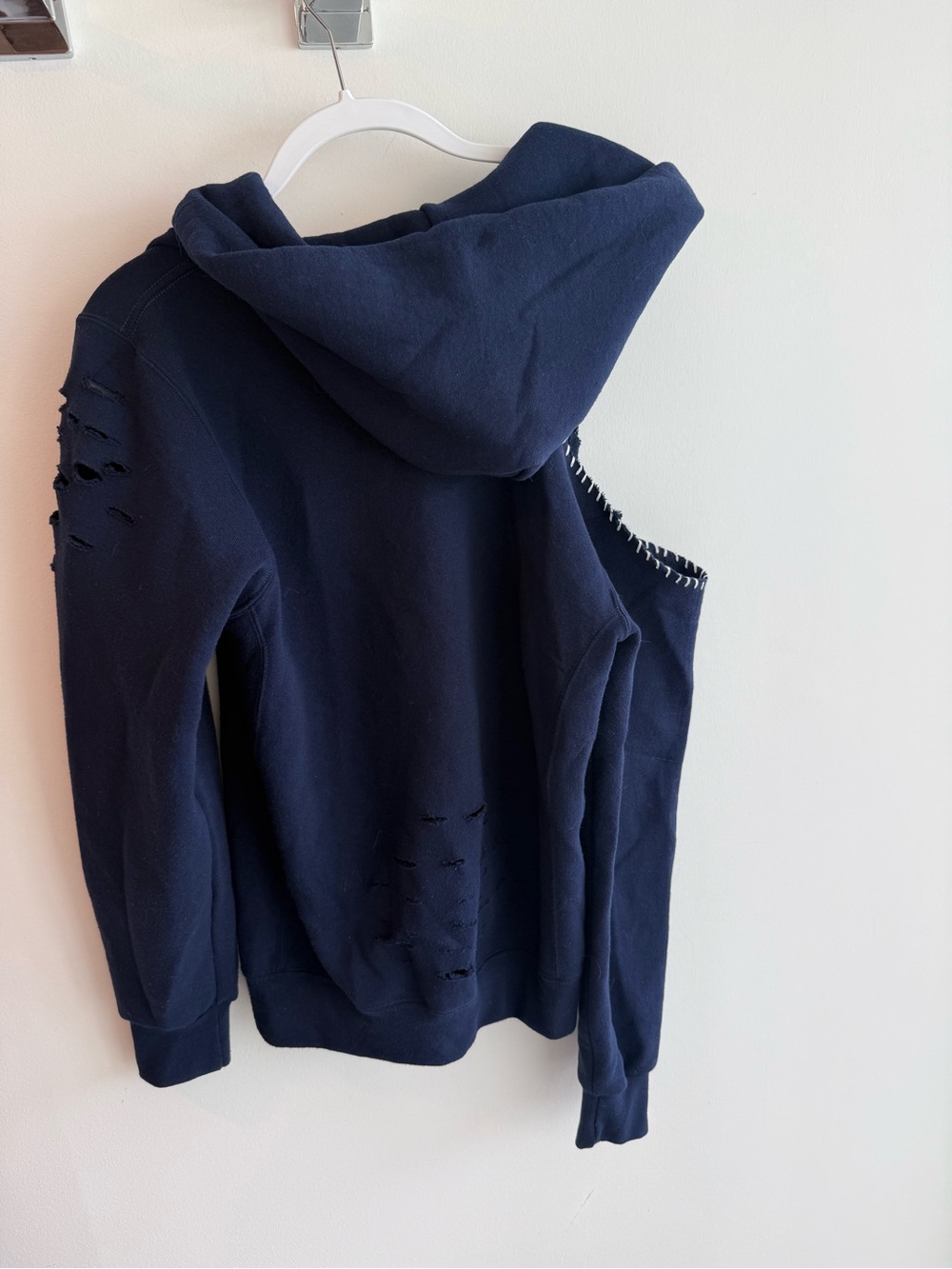 Free People Tricia Fix USA Cut out Hoodie - Navy - Picture 8 of 10